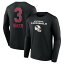 ̵ եʥƥ  T ȥåץ Budda Baker Arizona Cardinals Fanatics Branded Team Wordmark Player Name &Number Long Sleeve TShirt Black