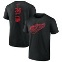 ファナティクス メンズ Tシャツ トップス Detroit Red Wings Fanatics Branded Personalized One Color TShirt Black