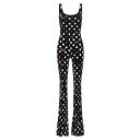 ヴェルサーチ レディース ワンピース トップス La Vacanza Capsule One-piece Jumpsuit Black