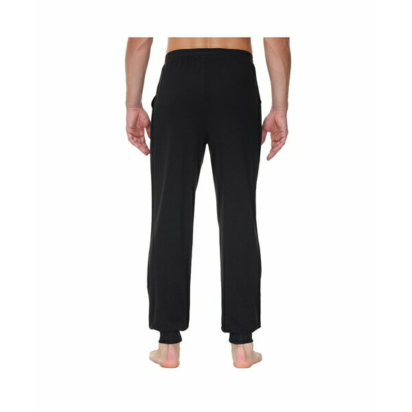 インク アンド アイヴィー メンズ カジュアルパンツ ボトムス Men's Heat Retaining Contrast Trim Pajama Pants Black