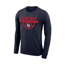 ナイキ レディース Tシャツ トップス Men's Navy Gonzaga Bulldogs Basketball Drop Legend Long Sleeve Performance T-shirt Navy