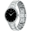 モバド モバド レディース 腕時計 アクセサリー Men's Swiss Faceto Diamond (3/8 ct. t.w.) Stainless Steel Bracelet Watch 39mm Black