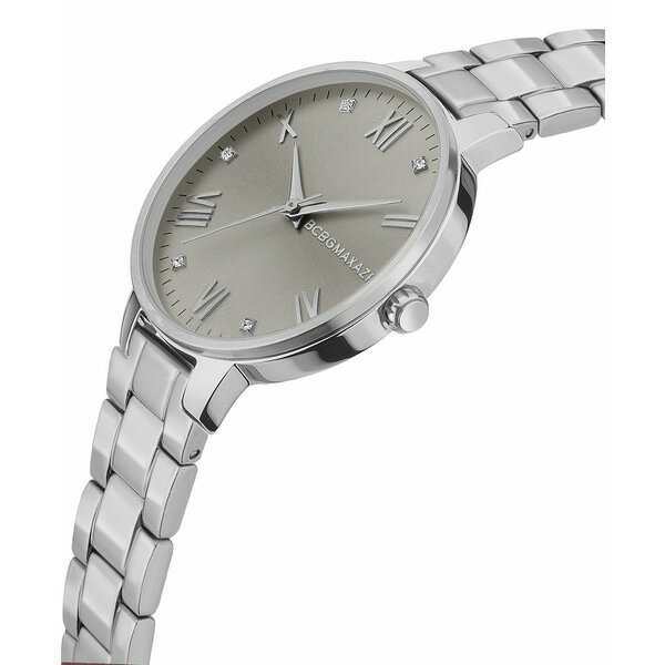 ビーシービージーマックスアズリア レディース 腕時計 アクセサリー Women s 3 Hands Silver-Tone Stainless Steel Bracelet Watch 32 mm Silver