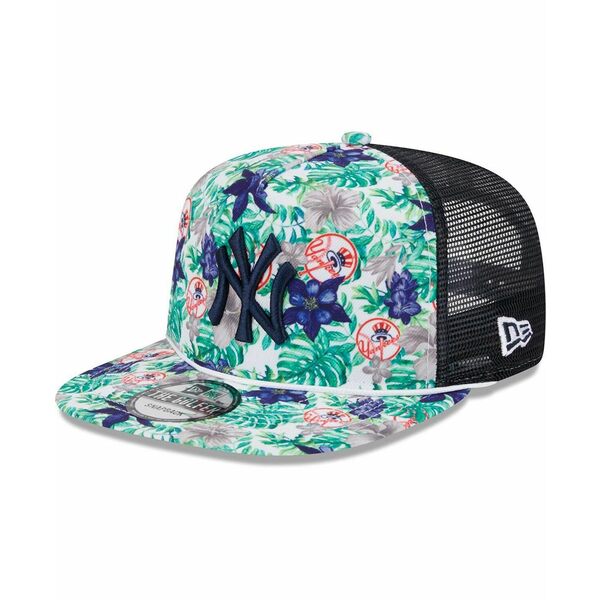 ニューエラ レディース 帽子 アクセサリー Men 039 s New York Yankees Tropic Floral Golfer Snapback Hat Navy