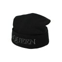【送料無料】 マックイーン メンズ 帽子 アクセサリー Hats Black