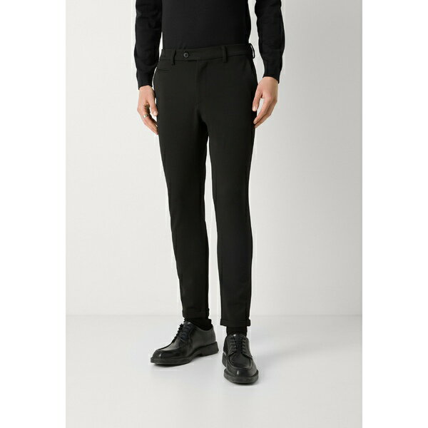 レ ドゥ メンズ サンダル シューズ COMO SUIT PANTS - Trousers - black