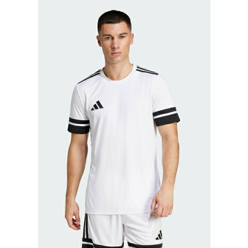 アディダス メンズ バスケットボール スポーツ SQUADRA25 SHORT SLEEVE - Sports T-shirt - white/black アディダス メンズ バスケットボール スポーツ SQUADRA25 SHORT SLEEVE - Sports T-shirt - white/black