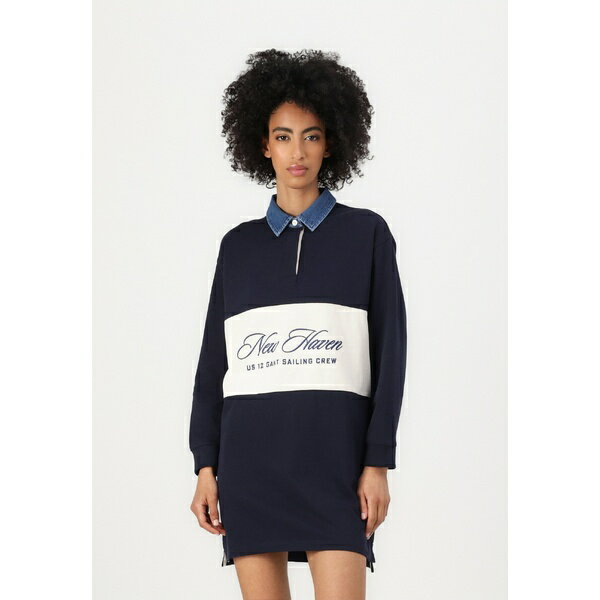 ガント レディース ワンピース トップス HEAVY RUGGER DRESS - Day dress - evening blue