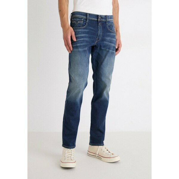 リプレイ メンズ サンダル シューズ ANBASS PANTS - Slim fit jeans - dark blue