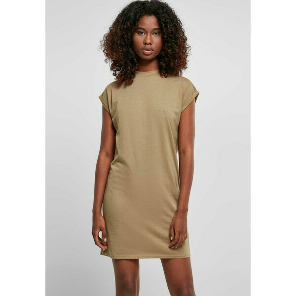 アーバン クラシックス レディース ワンピース トップス TURTLE EXTENDED SHOULDER - Jersey dress - khaki