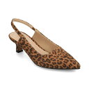 ジャーニーコレクション レディース パンプス シューズ Women's Paulina Pointed Toe Slingback Pumps Leopard ...