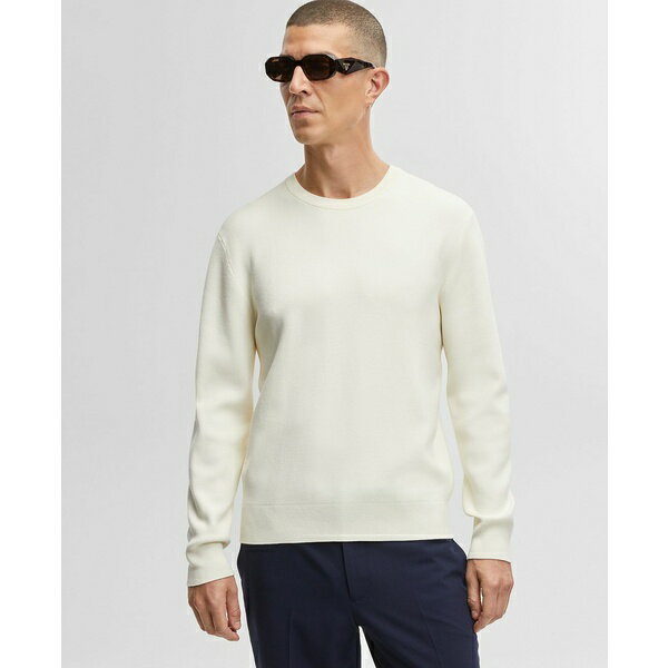 モード オブ ワン メンズ ニット&セーター アウター Men's Regular-Fit Crewneck Sweater, Created for Macy's Soft Vanilla