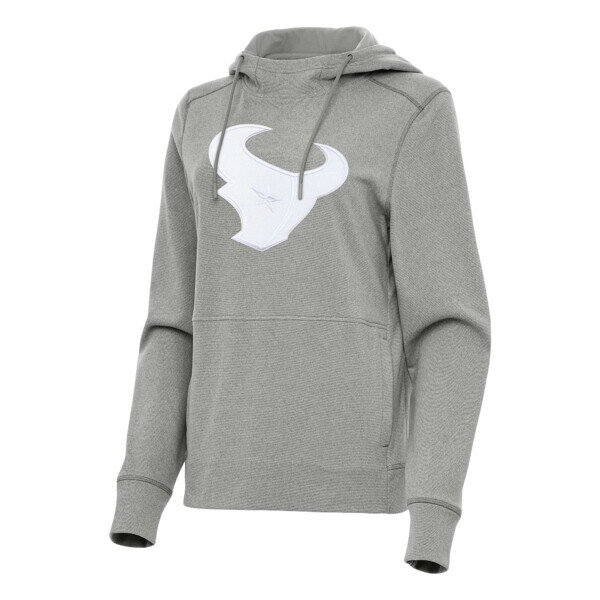 アンティグア レディース ジャケット&ブルゾン アウター Houston Texans Antigua Women's Justice Pullover Hoodie Heather Gray