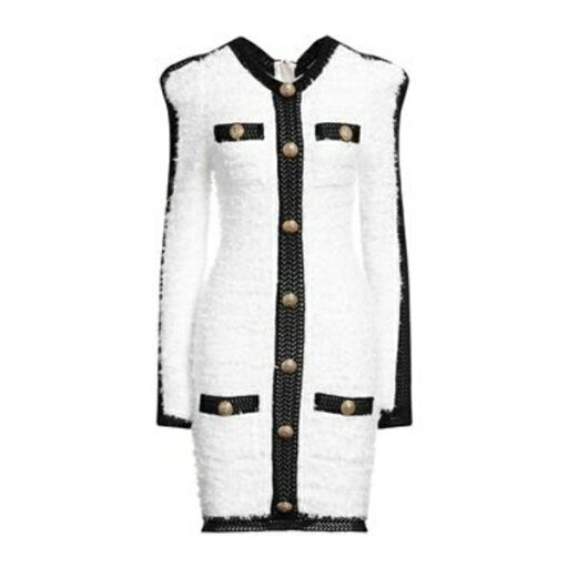 【送料無料】 バルマン レディース ワンピース トップス Mini dresses White 【送料無料】 バルマン レディース ワンピース トップス Mini dresses White