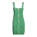 【送料無料】 バルマン レディース ワンピース トップス Mini dresses Green
