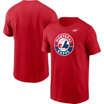 ナイキ メンズ Tシャツ トップス Montreal Expos Nike Cooperstown Collection Logo TShirt Red