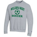 チャンピオン メンズ パーカー・スウェットシャツ アウター William & Mary Tribe Champion Soccer Icon Powerblend Pullover Sweatshirt Heather Gray