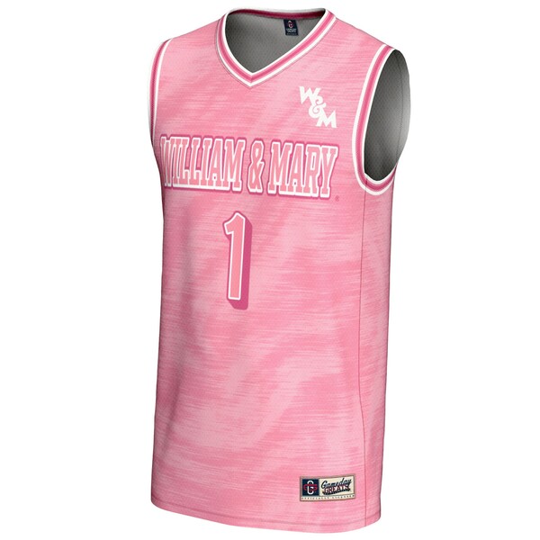 ゲームデイグレーツ メンズ ユニフォーム トップス #1 William & Mary Tribe GameDay Greats Unisex Lightweight Basketball Fashion Jersey Pink 1