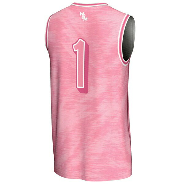 ゲームデイグレーツ メンズ ユニフォーム トップス #1 William & Mary Tribe GameDay Greats Unisex Lightweight Basketball Fashion Jersey Pink 2