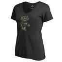 ファナティクス レディース Tシャツ トップス Wisconsin Badgers Fanatics Branded Women 039 s Cloak VNeck TShirt Black