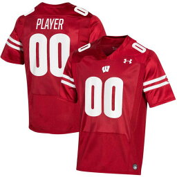 アンダーアーマー メンズ ユニフォーム トップス Wisconsin Badgers Under Armour PickAPlayer NIL Replica Football Jersey Red