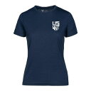 xEFA fB[X TVc gbvX USWNT Levelwear Women's Maddox Scribble TShirt Navy