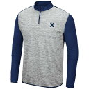 RVA Y WPbgu] AE^[ Xavier Musketeers Colosseum Prospect QuarterZip Jacket Heather Gray/Navy