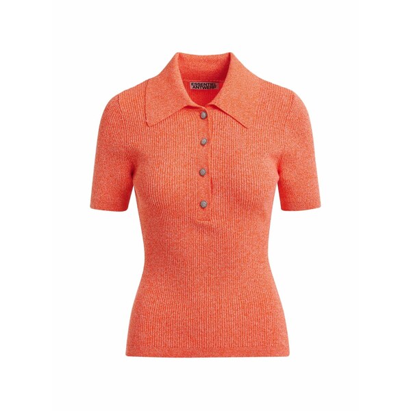エッセンシャルアントワープ レディース ポロシャツ トップス Button-placket polo top Orange(4.0)