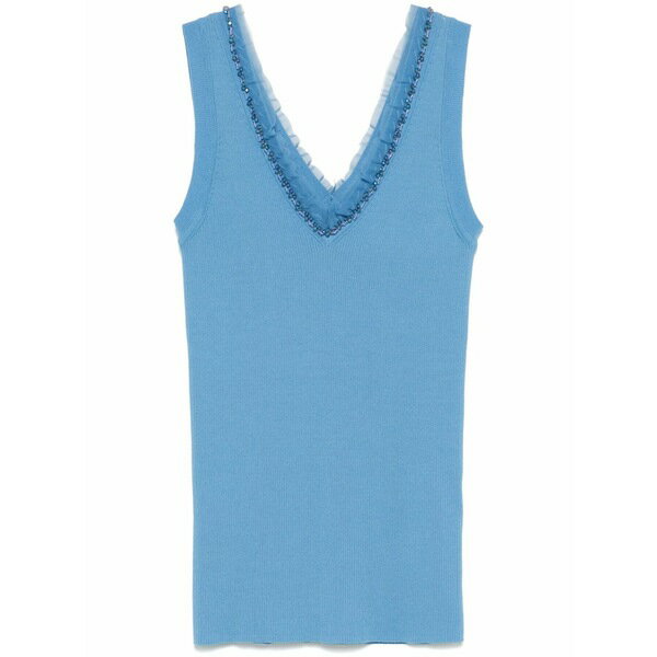 パロッシュ レディース カットソー トップス Ribbed tank top Blue(4.0)