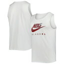 ナイキ メンズ Tシャツ トップス Alabama Crimson Tide Nike Spring Break Futura Performance Tank Top White