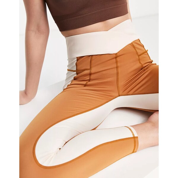 フリーペープルムーブメント レディース レギンス ボトムス Free People Movement rebel leggings in contrast color block - part of a set Burnt topaz