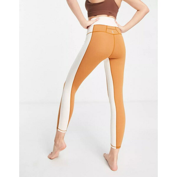 フリーペープルムーブメント レディース レギンス ボトムス Free People Movement rebel leggings in contrast color block - part of a set Burnt topaz