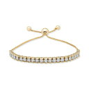 ラップド レディース ブレスレット・バングル・アンクレット アクセサリー Diamond Row Bolo Bracelet (3/4 ct. t.w.) in Sterling Silver, 14k Gold-Plated Sterling Silver or 14k Rose Gold-Plated Sterling Silver Gold-Plated Sterling Silver(4)