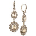 マルケッサ レディース ピアス&イヤリング アクセサリー Gold-Tone Crystal Double Drop Earrings Gold(4)