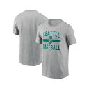 ナイキ メンズ シャツ トップス Men's Heather Gray Seattle Mariners Arched T-Shirt Heather Gray(4)