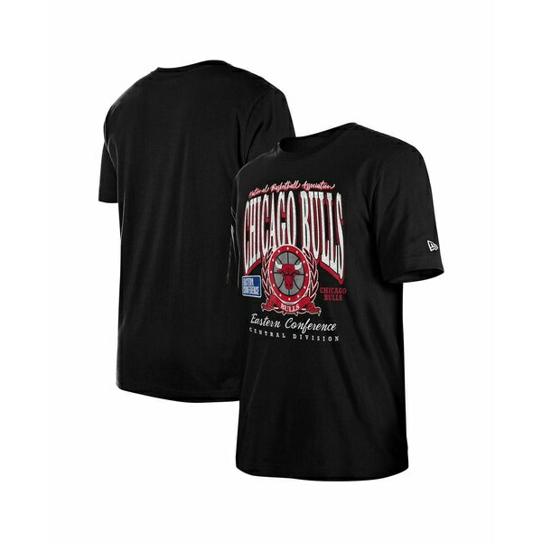 ニューエラ メンズ シャツ トップス Men's and Women's Black Chicago Bulls Oversized Essentials Boxy T-Shirt Black