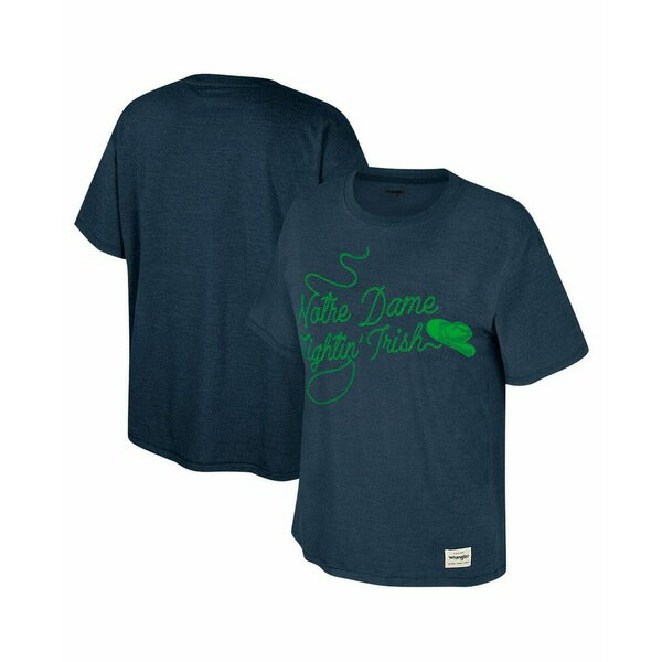 コロシアム レディース カットソー トップス Women's Navy Notre Dame Fighting Irish Lasso Oversized T-Shirt Navy