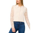 セセ レディース ニット&セーター アウター Women's Lace-Sleeve Button-Front Collared Cardigan Soft C...