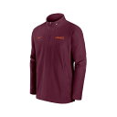 ナイキ メンズ パーカー・スウェットシャツ アウター Men's Maroon Virginia Tech Hokies 2024 Sideline Coach Quarter-Zip Hoodie Jacket Maroon