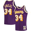 ミッチェル&ネス メンズ シャツ トップス Men's Shaquille O'Neal Purple Los Angeles Lakers Hardwood Classics Swingman Jersey Purple(4)