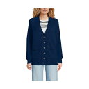 ランズエンド レディース ニット&セーター アウター Women's Drifter Varsity Vneck Relaxed Cardigan Sweate...
