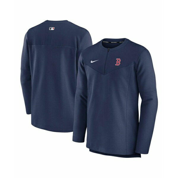 楽天astyナイキ メンズ シャツ トップス Men's Navy Boston Red Sox Authentic Collection Game Time Performance Half-Zip Top Navy