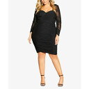 シティーシック レディース ワンピース トップス Plus Size Sexy Bustier Dress Black