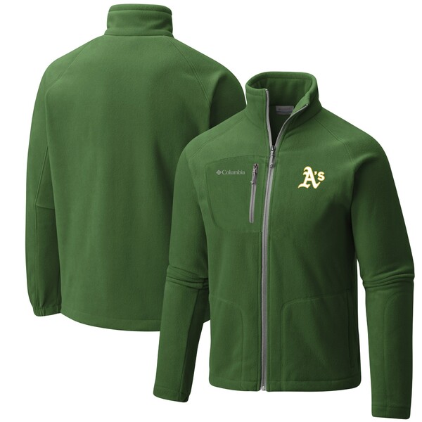 コロンビア メンズ ジャケット＆ブルゾン アウター Oakland Athletics Columbia Fast Trek II FullZip Fleece Jacket Green