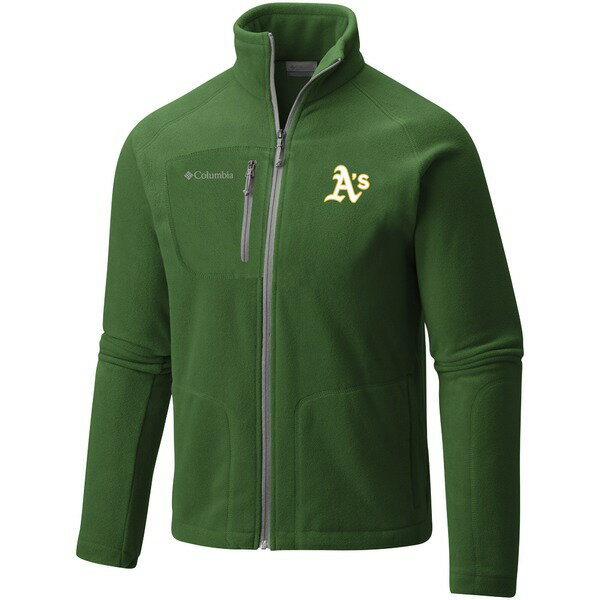 コロンビア メンズ ジャケット＆ブルゾン アウター Oakland Athletics Columbia Fast Trek II FullZip Fleece Jacket Green