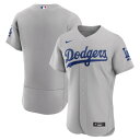 ナイキ メンズ ユニフォーム トップス Los Angeles Dodgers Nike Alternate Authentic Team Jersey Gray