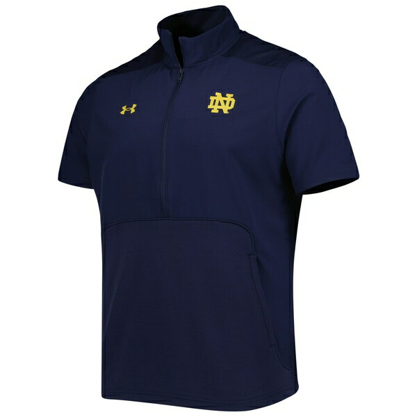 アンダーアーマー メンズ ジャケット＆ブルゾン アウター Notre Dame Fighting Irish Under Armour Motivate 2.0 HalfZip Jacket Navy