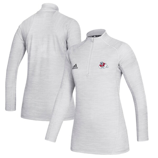 アディダス レディース ジャケット＆ブルゾン アウター Fresno State Bulldogs adidas Women 039 s Game Mode Performance QuarterZip Pullover Top White