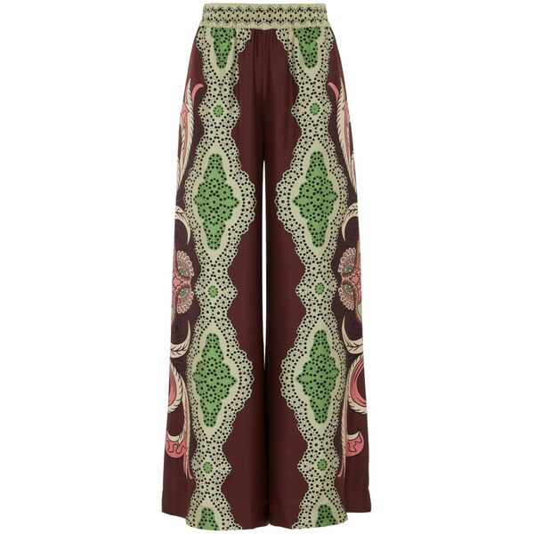ラ・ダブル・ジェイ レディース カジュアルパンツ ボトムス All-over-printed palazzo Brown