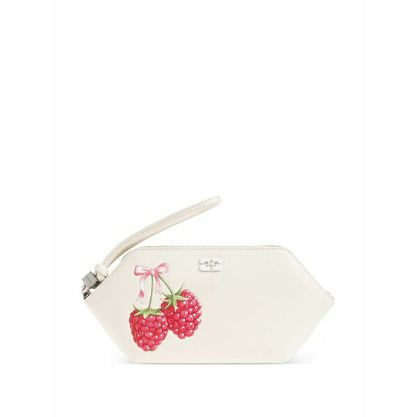 ガニー レディース クラッチバッグ バッグ Bou raspberry-print pouch Neutrals